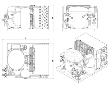 Agregat frigorific Cubigel CGL45TB (R134a)
